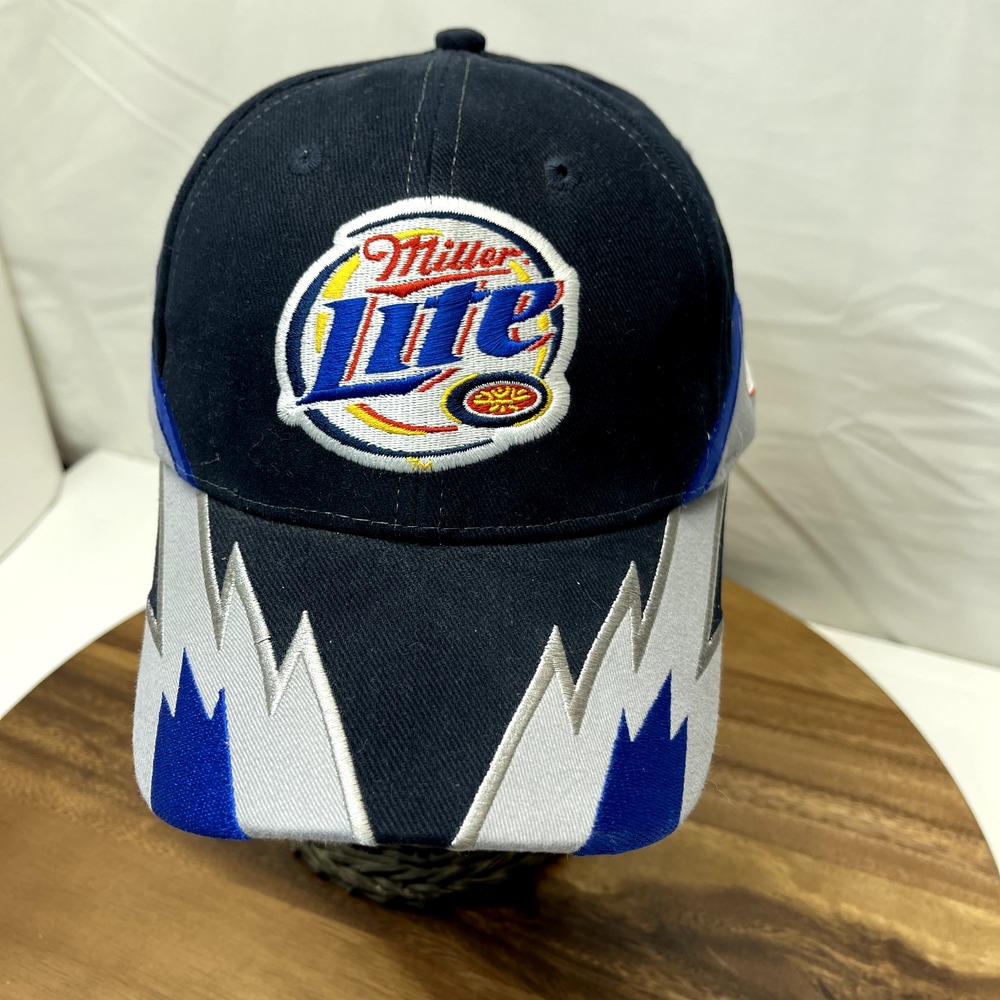 Rusty‎ Wallace Hat Cap Rusty's last call Lightning Bolt Miller Lite crew. NASCAR